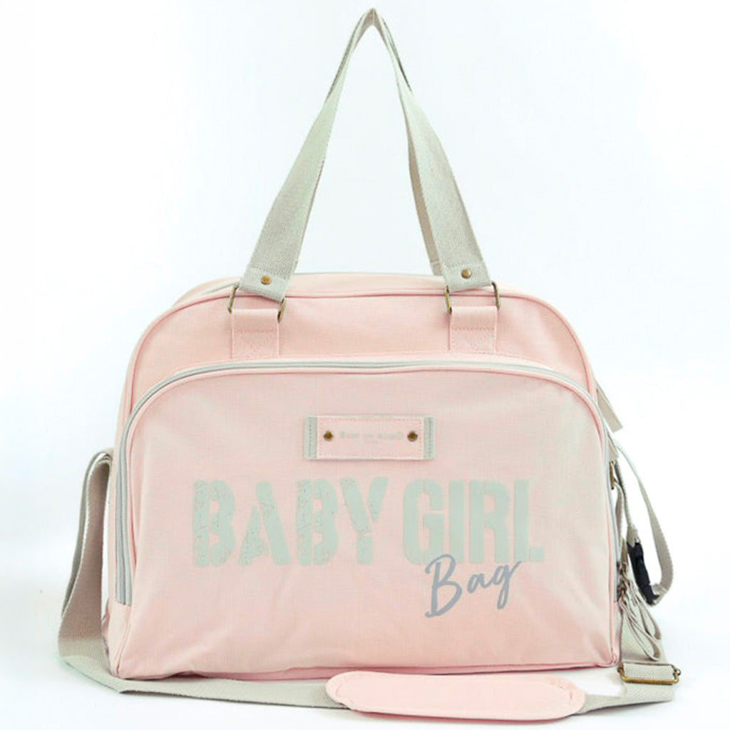  Sac à langer Simply Baby Bag Rose Vintage, coloris rose poudré avec détails en simili cuir et bandoulière ajustable.